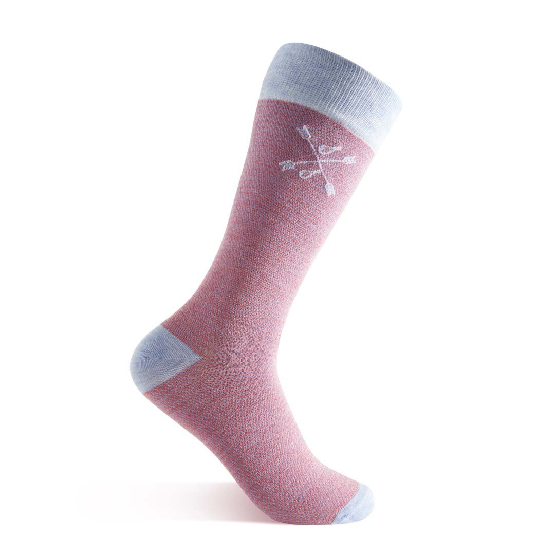pink and blue textured socks