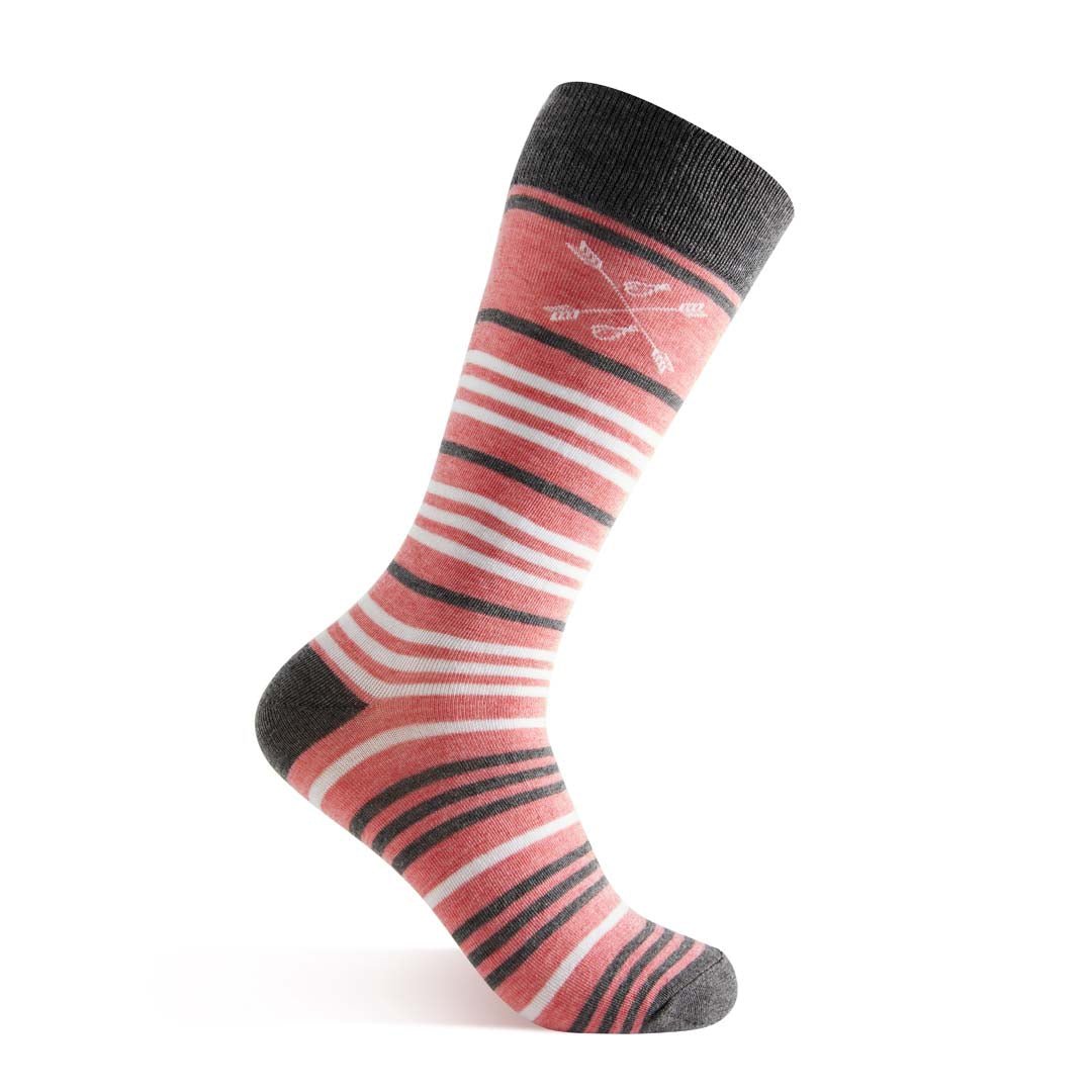 Coral striped socks