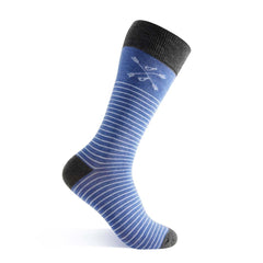 Blue striped socks