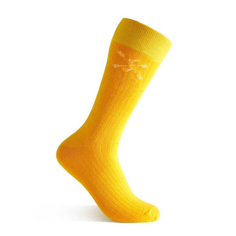 Men Socks Plain Yellow 5 Pairs Cotton Rich Size 7 to 11