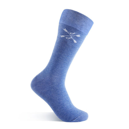 Solid steel blue men's dress sock.