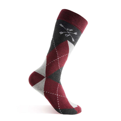 red, grey, and charcoal mens argyle dress socks